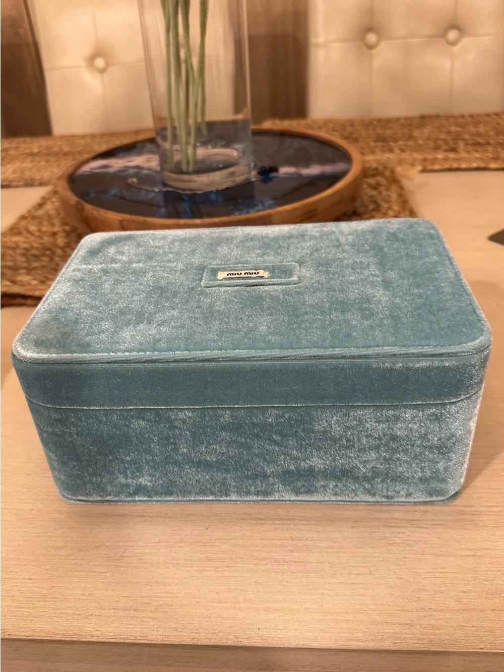 RARE! Miu Miu Deadstock Velvet Vanity Jewelry Box -A Must For Bag Lovers! NIB